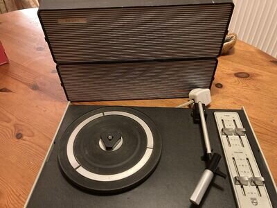 Rare 1970s PHILLIPS Portable Records player Turntable 603 spares Repair