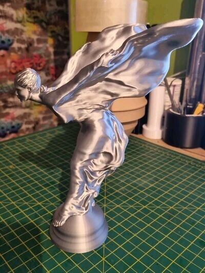 rolls royce Silver Lady Statue 3d Printed In Silver Plastic