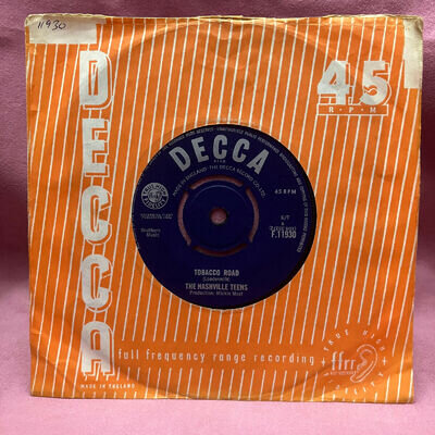 Nashville Teens Tobacco Road UK Decca original 1964 7" vinyl single Excellent