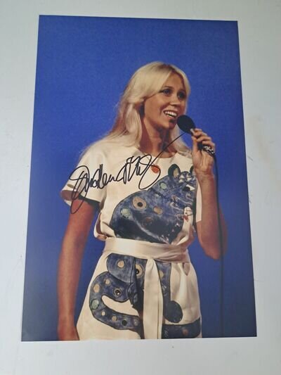 Abba Agnetha Faltskog authentic hand signed photo autograph quality piece