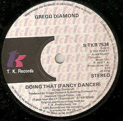 Gregg Diamond Doing That (Fancy Dancer) 7" vinyl UK Tk 1979 company sleeve