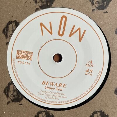 Yabby You • Beware / Lazy Mood • new 7” vinyl+printed sleeve Vivian Jackson U Yu