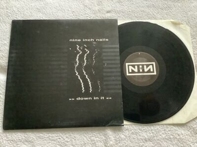 NIN / NINE INCH NAILS - Down in it 12" 1990 +Stencil Electronic Industrial Synth