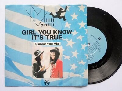 Milli Vanilli Girl You Know It's True 7" Cooltempo COOL170 EX/EX 1988 picture sl