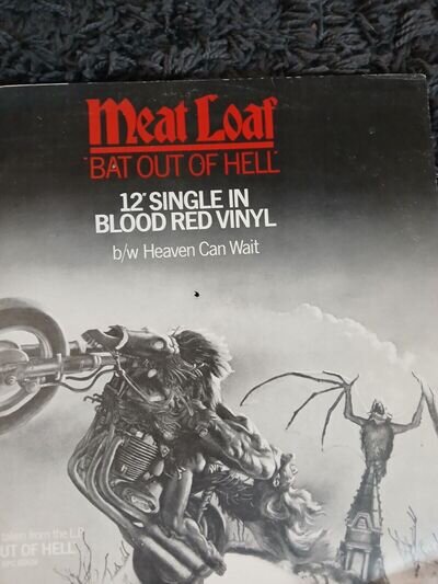 MEATLOAF . BAT OUT OF HELL 12" RED VINYL MEAT LOAF Cover Only