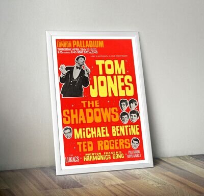 Tom Jones The Shadows Reproduction Concert Poster Print London Palladium