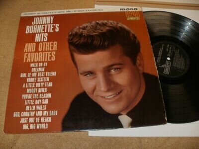 JOHNNY BURNETTE- HITS AND OTHER FAVOURITES VINYL ALBUM