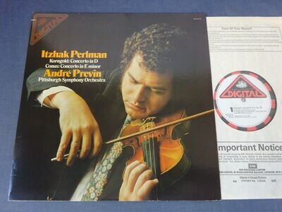 KORNGOLD / CONUS - VIOLIN CONCERTOS LP, PSO, Previn, Perlman, ANGEL DS-37770