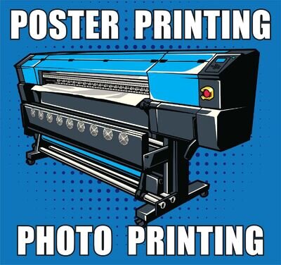 Poster Printing Colour Photo Satin Gloss Matt PVC Sticker A0 A1 A2 A3 A4 A5