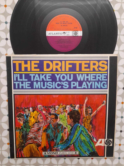 THE DRIFTERS - MUSIC PLAYING - Original 1965 Vinyl LP - Atlantic .. VG+