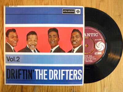 THE DRIFTERS ~ DRIFTIN VOL 2 RARE ATLANTIC LABEL MONO 1962 7" VINYL EP SINGLE