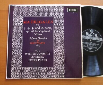 SXL 6315 WBG Madrigals By John Wilbye Peter Pears Decca ED2 Wideband EX