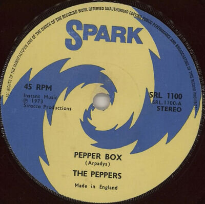 The Peppers "Pinch Of Salt" 1973 Spark Records UK 7"Single 45rpm