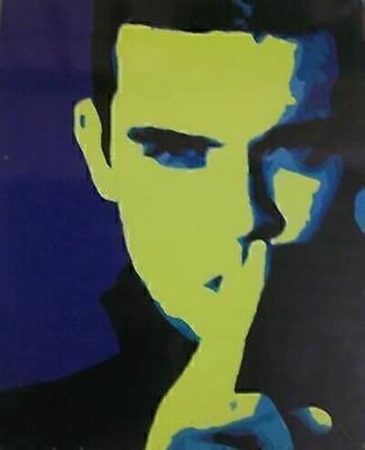 Robbie Williams Take That Digital Pop Art Poster Print on Wood