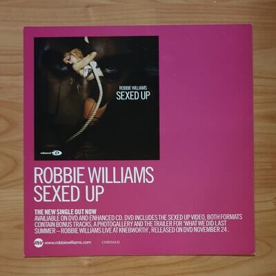 Robbie Williams Sexed Up Promo Poster Ultra Rare