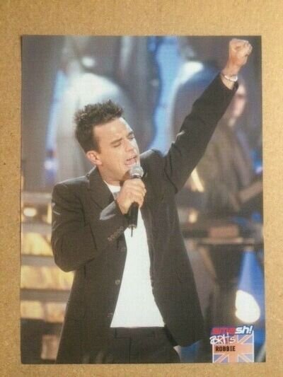 ROBBIE WILLIAMS Original Vintage Smash Hits Magazine "Brits" Poster