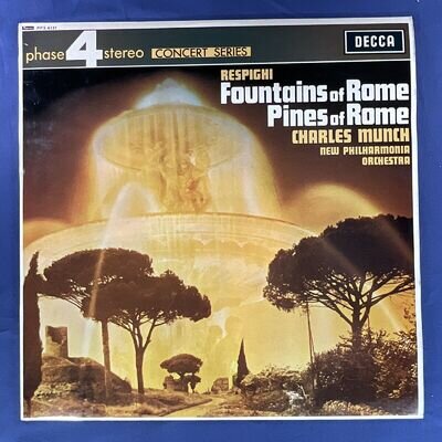 Respighi, Charles Munch, 12’ LP Fountains of Rome / Pines of Rome, Decca, Record