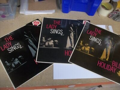 BILLIE HOLIDAY- THE LADY SINGS THE BLUES VOL1, 2 &3 VINYL ALBUMS