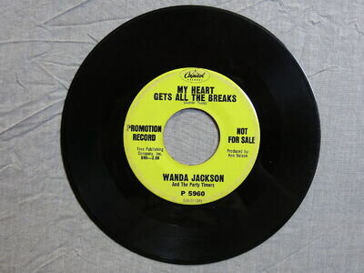 WANDA JACKSON & THE PARTY TIMERS My heart gets all the breaks USA CAPITOL 7-inch