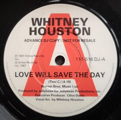 MODERN SOUL - Whitney Houston - Love Will Save The Day - UK Arista Promo