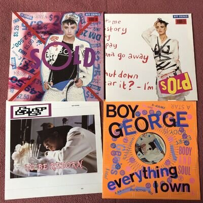 Boy George 4 x Vinyl Records. 1 LP, 3 X 12” Please See Description