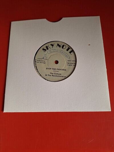 THE CULTURE AND THE REVOLUNTIONARYS STOP THE FIGHTING 7" VINYL SINGLE