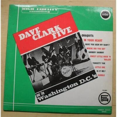 DAVE CLARK FIVE AND THE WASHINGTON D.C.'S LP 1965 NICE CLEAN COPY UK