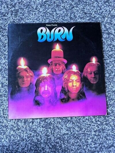 Deep Purple vinyl record Burn 1974 Purple Records TPS 3505 vg+/vg+