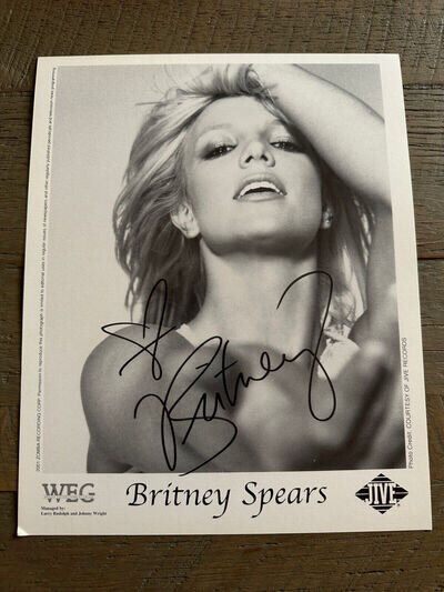 Britney Spears Pre-Print Signed Autographed 2001 Jive Records Press Photo Promo