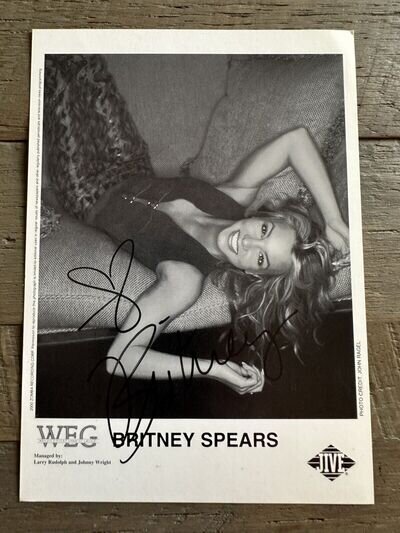 Britney Spears Pre-Print Signed Autographed 2000 Jive Records Press Photo Promo