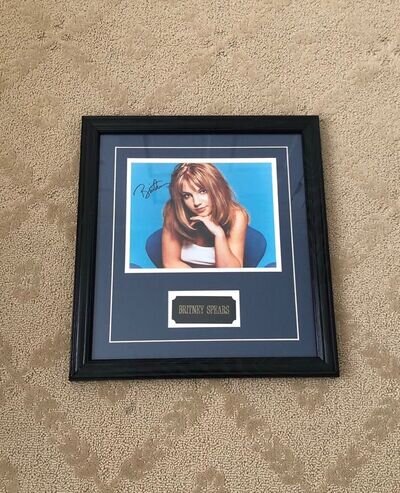 Britney Spears framed autograph certified Authentic, Rare 1990s Photo