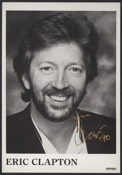 ERIC CLAPTON Signed Photograph - B&W - Rock Singer / Guitarist - preprint