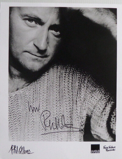 PHIL COLLINS GENESIS, AUTOGRAPHED 10 X 8 PHOTOGRAPH.