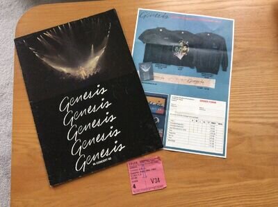 Genesis European Tour Programme 1982 + Mike Rutherfords Autograph + Ticket