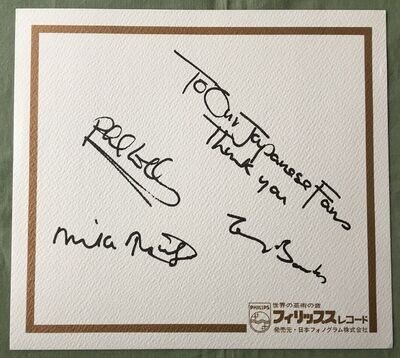 GENESIS Japan PROMO ONLY printed autograph signed board OFFICIAL Philips 1978