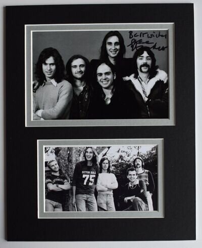 Steve Hackett Signed Autograph 10x8 photo mount display Genesis Music AFTAL COA