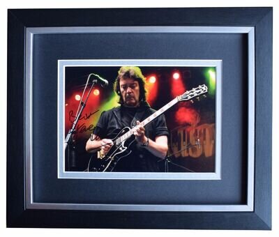 Steve Hackett SIGNED 10x8 FRAMED Photo Autograph Display Genesis Music COA