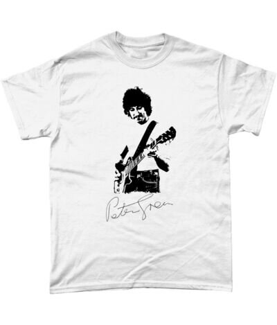 Peter Green Autograph T Shirt Fleetwood Mac John McVie Mick Fleetwood