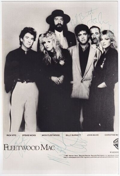 FLEETWOOD MAC Mick John McVie +2 Dreams Rumours Go Your Own Way Autograph SIGNED