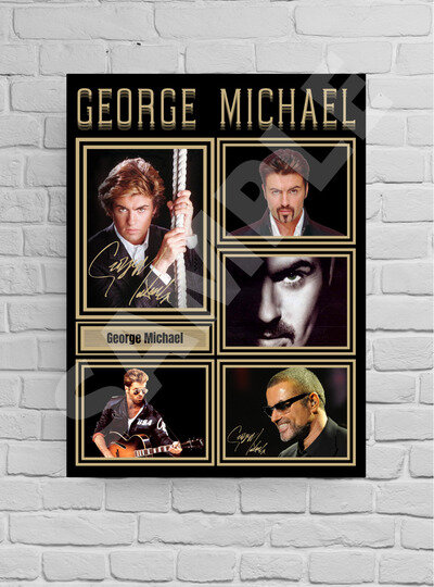 George Michael A4/A3 Signed Print - Unframed/Framed Autograph gift #28