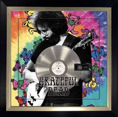 Jerry Garcia Grateful Dead Framed 3D Platinum Record Facsimile Autograph