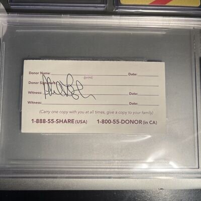 Phil Lesh Autograph Grateful Dead Very Rare Organ Donor Card Auto Beckett & Lot