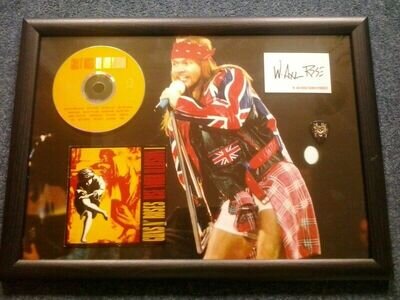 Guns N Roses Framed USE YOUR ILLUSION CD Album With Facsimile Autograph Axl Rose