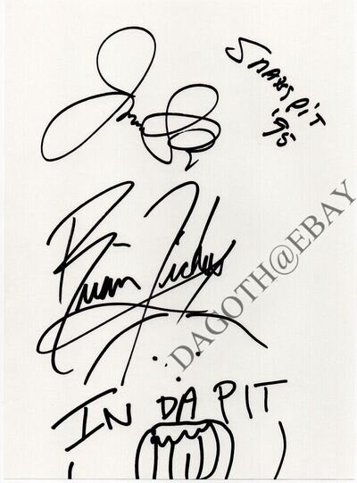 SLASH'S SNAKEPIT Eric Dover James Lomenzo Tichy Guns N Roses 95 Autograph SIGNED