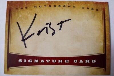 NIRVANA KRIST NOVOSELIC BASS SIGNED AUTOGRAPHED SIGNATURE TRADING CARD KURT RARE