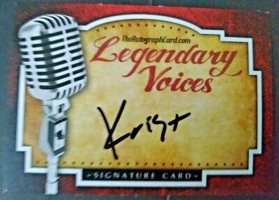 NIRVANA KRIST NOVOSELIC SIGNED AUTOGRAPH LEGENDARY VOICES TRADING CARD KURT RARE