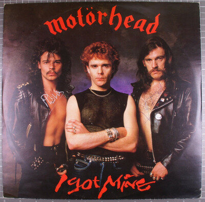 Motorhead Lemmy Kilminster Filthy Phil Signed 12" Vinyl I Got Mine BROX 165 1983