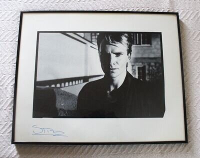 STING (THE POLICE) SIGNED AUTOGRAPHED FRAMED PHOTO 20.25 X 16.25 IN.