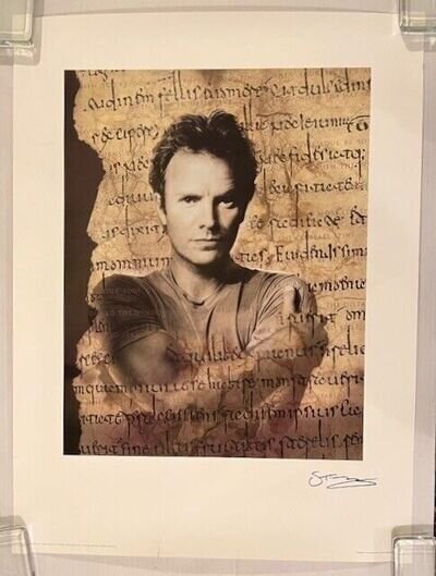 STING Mercury Falling 1996 US ORG AUTOGRAPHED PROMO POSTER Signed