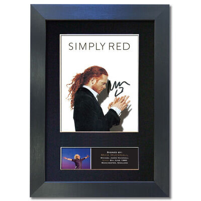 SIMPLY RED Mick Hucknall Signed Mounted Reproduction Autograph Photo Print4 823